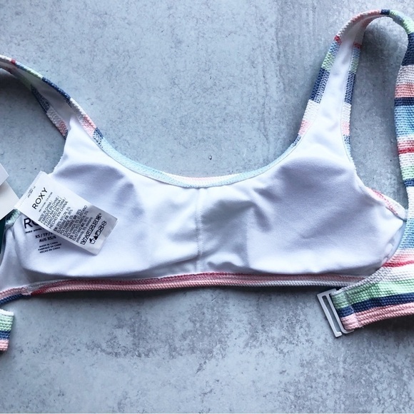 Roxy Line Up Bralette NWT Bikini Top XS - Picture 9 of 12